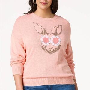 Cato | PLUS SIZE SUNNY BUNNY SWEATER Various Sizes Available Peach Bud